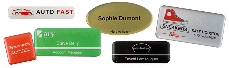 Permanente Namensschilder