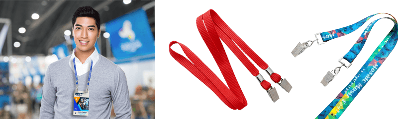 Schlüsselband mit doppelter Befestigung