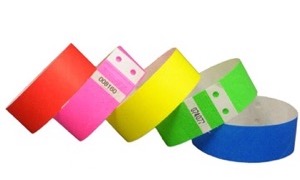 Tyvek-Armbänder 25 mm, vorgedruckt mit Serien-Nummerierung - Box mit 1000 Stück