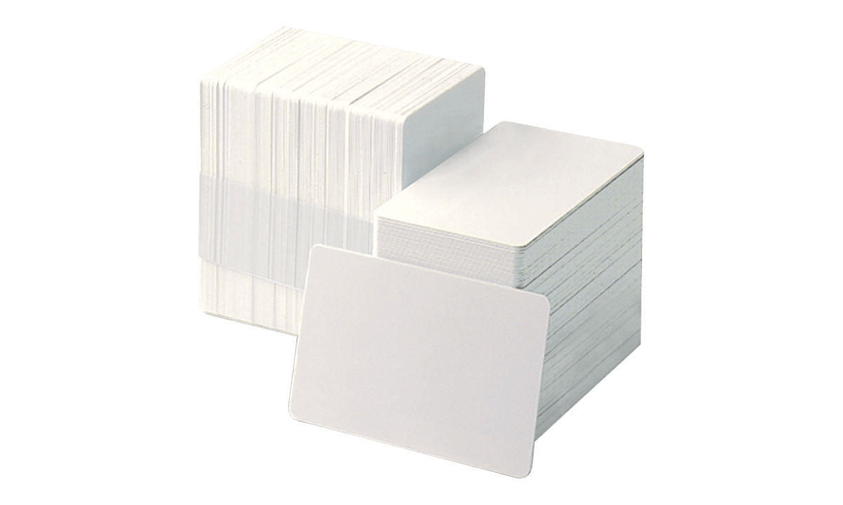 Leere selbstklebende PVC-Karten mit Papiereinlage - 250 mic