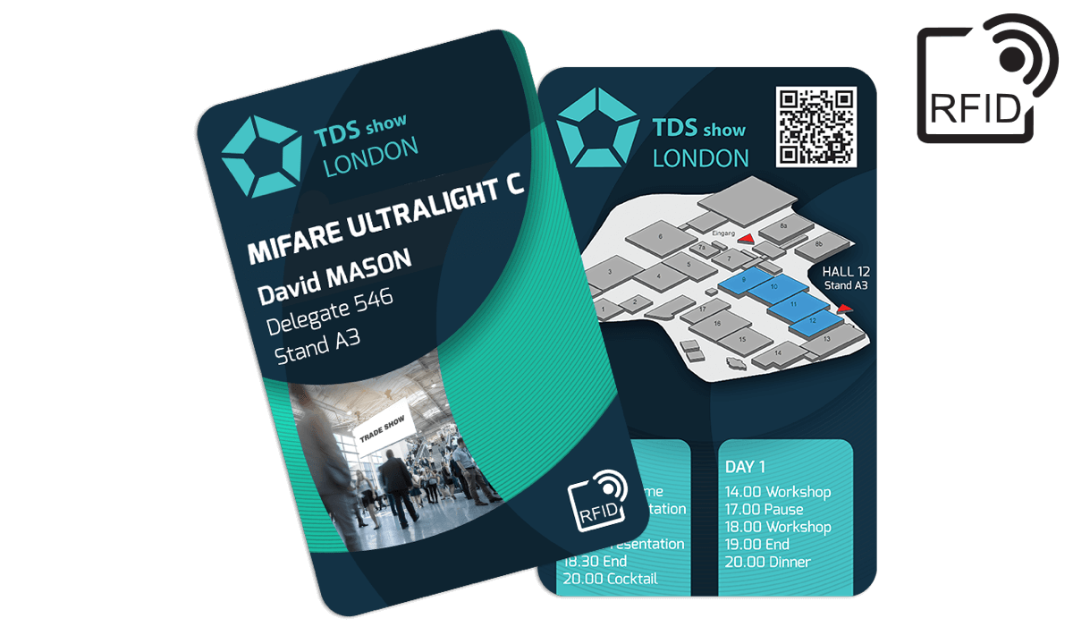 Benutzerdefinierte RFID-Karten 133 x 85 mm - Mifare UltraLight C