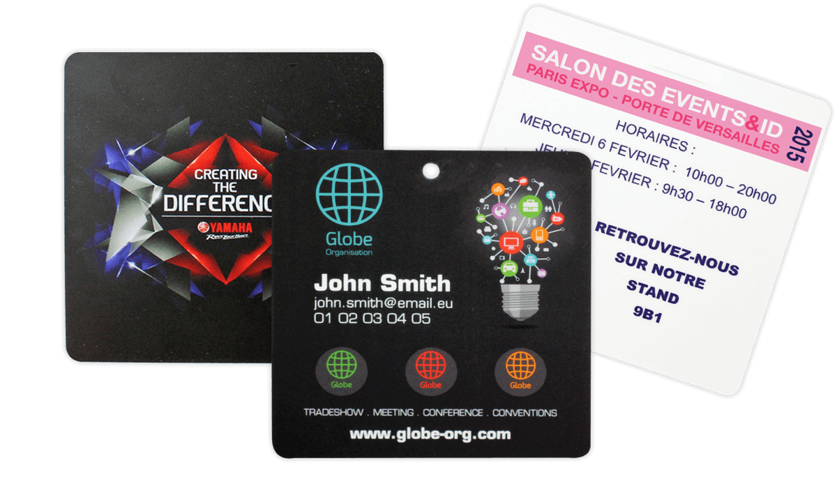 Event Namensschild 95 x 98 mm (PVC)