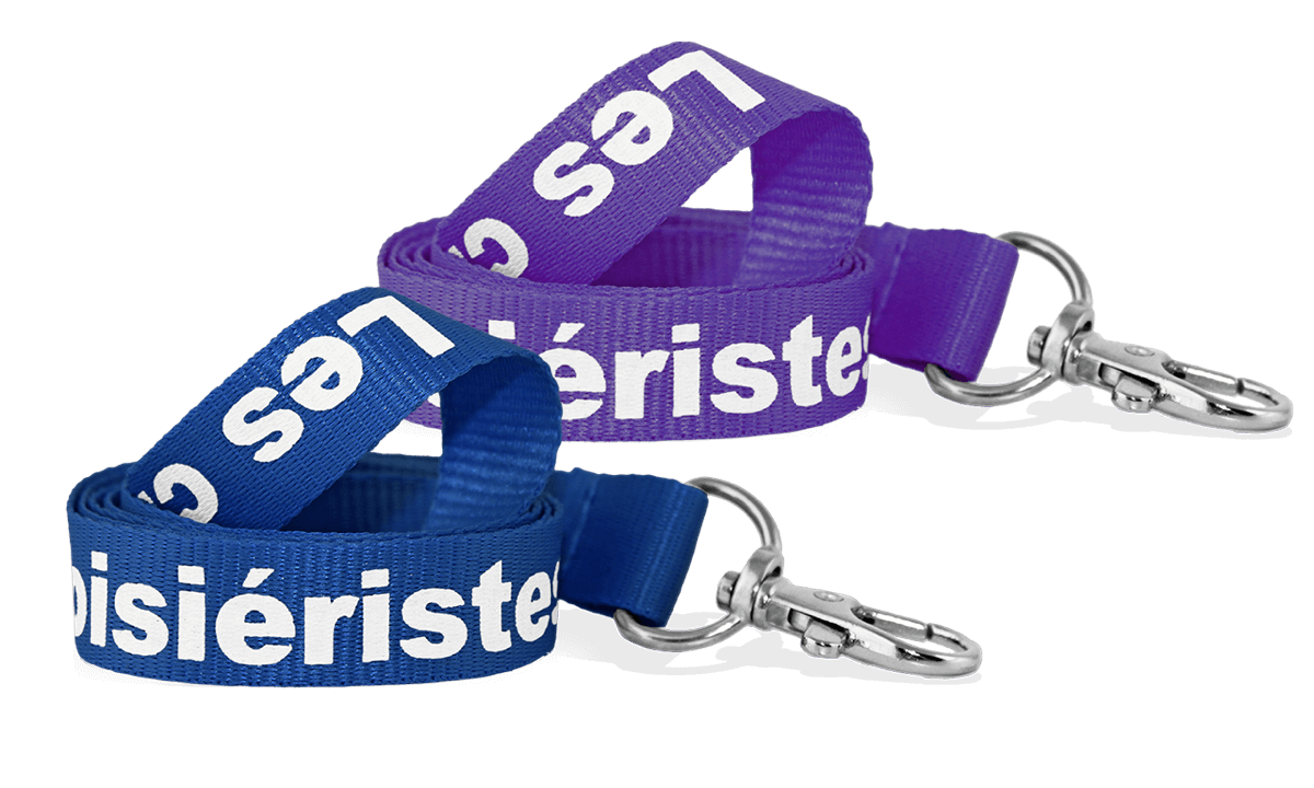 Personalisiertes, 15 mm breites, flaches Schlüsselband – Einfarbdruck