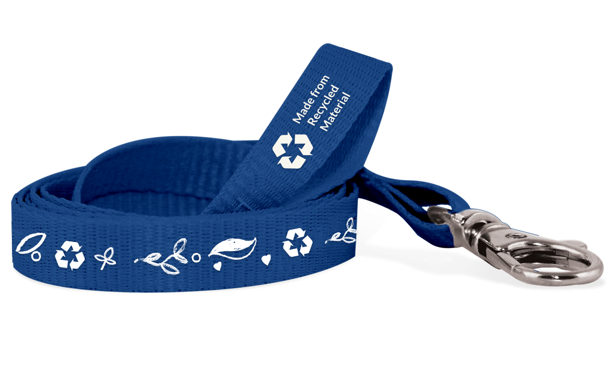 Personalisiertes, 10 mm breites Schlüsselband aus recyceltem Polyester – Einfarbdruck