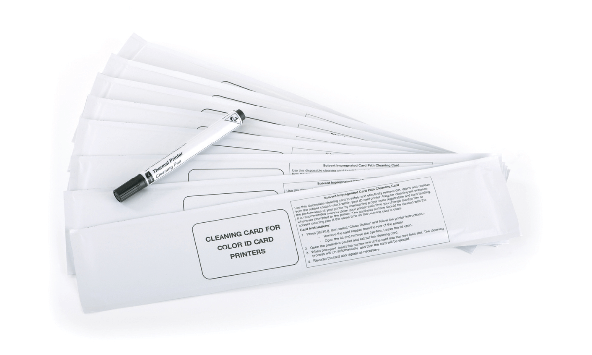 Magicard 300/600/E+ Reinigungsset (10 Reinigungskarten, 1 Reinigungsstift)