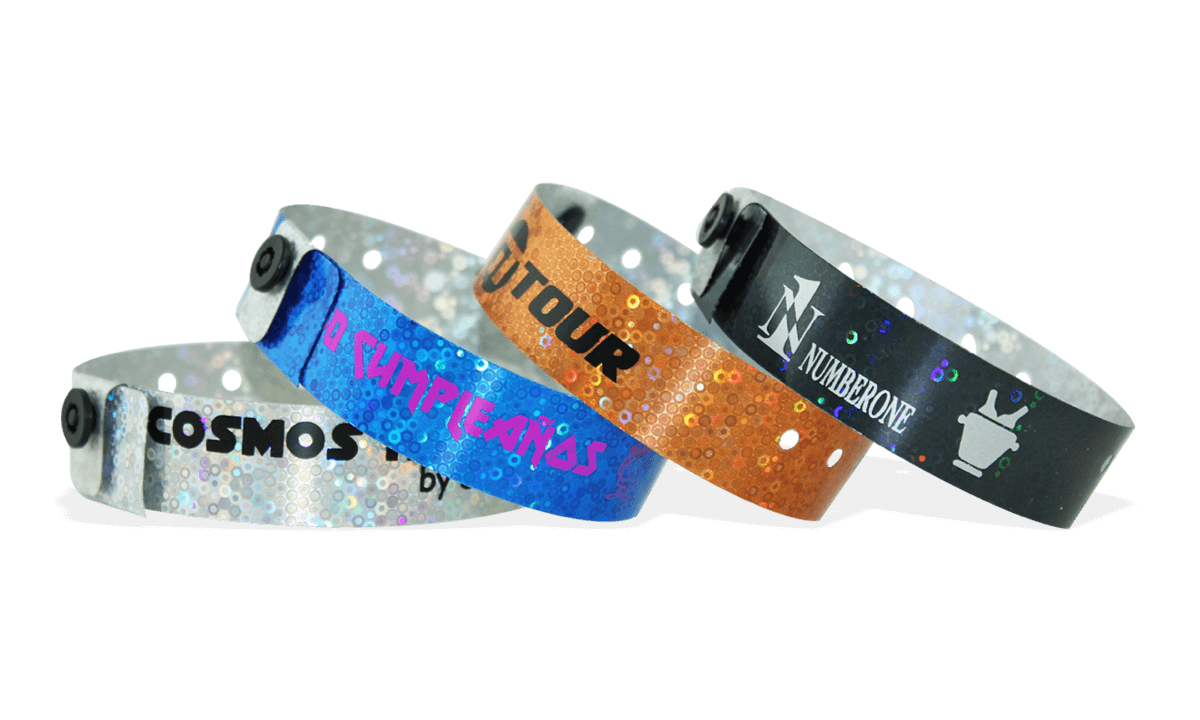 Personalisierte holografische Armbänder, 19 mm, Liquid Glitter