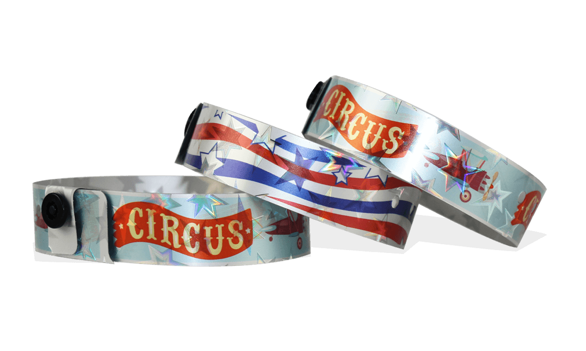 Personalisierte vollfarbige holografische Armbänder, 19 mm, Stars