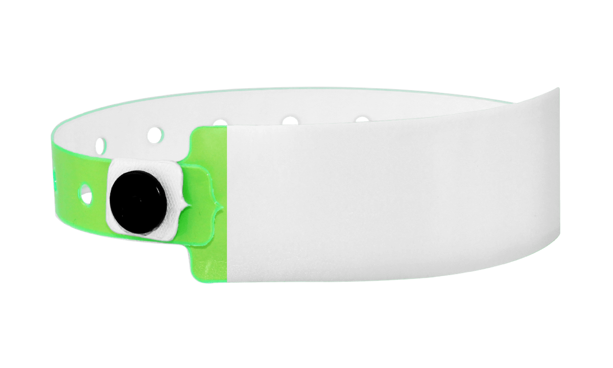 Beschreibbare Vinyl-Armbänder, 25 mm, lively lime