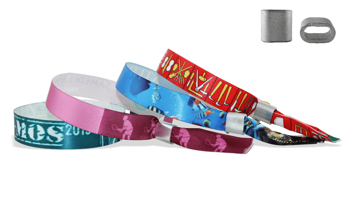 Gedruckte Satin-Armbänder mit flachem Metallverschluss, Honolulu