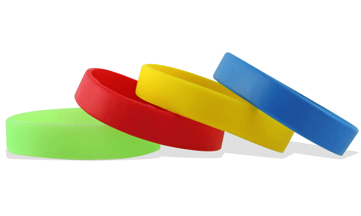 Vorrätige Silikon-Armbänder, Größe: Erwachsene
