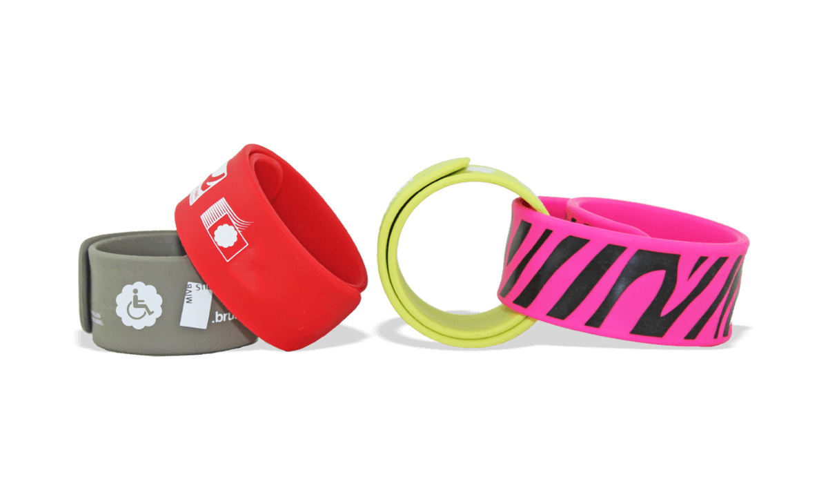 Personalisierte Silikon-Schnapparmbänder, 30 x 300 mm