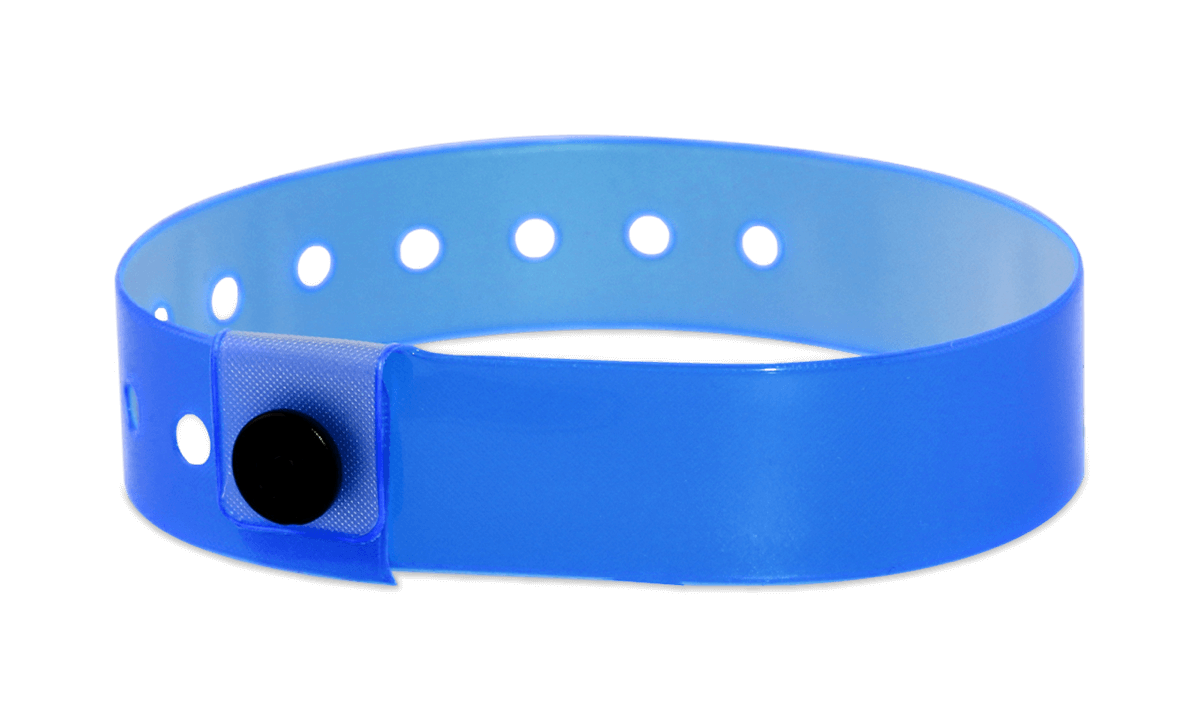Lichtdurchlässige Medium Vinyl-Armbänder, 19 mm, Blueberry