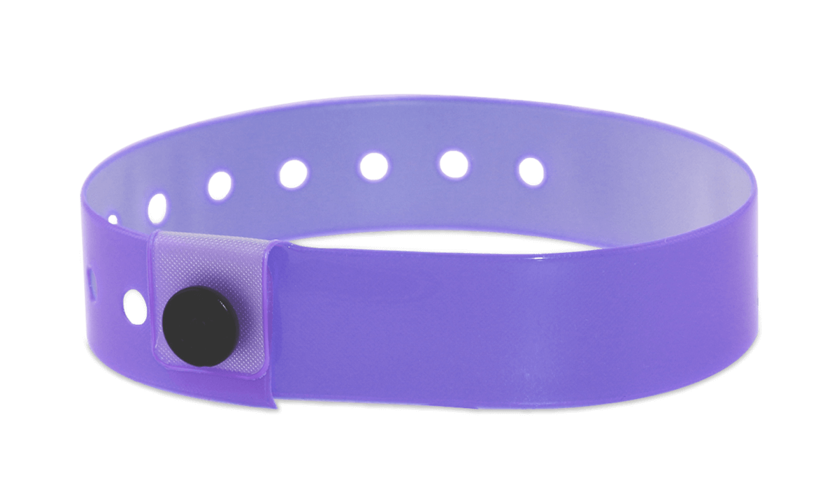 Lichtdurchlässige Medium Vinyl-Armbänder, 19 mm, Aqua Violet