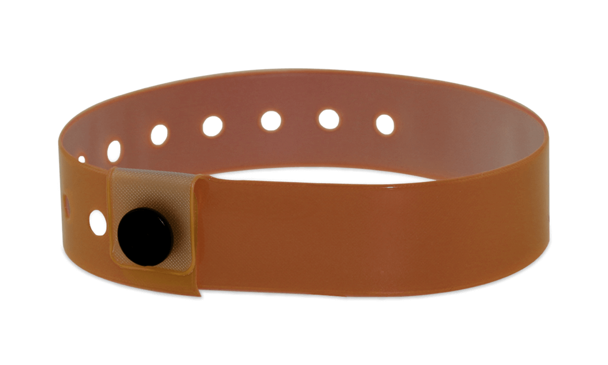 Lichtdurchlässige Medium Vinyl-Armbänder, 19 mm, Mocha Ice