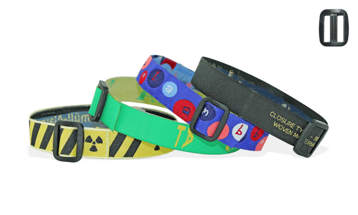 Gewebte Stoff-Armbänder mit wiederverwendbarem Kunststoffverschluss, Roma