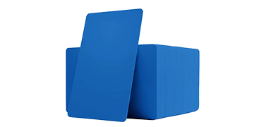 Blaue unbedruckte PVC-Karten - 760 mic