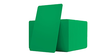 Grüne unbedruckte PVC-Karten - 760 mic