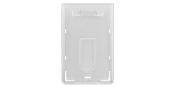 Fester vertikaler Premium-Einfach-Kartenhalter mit Daumenkerbe