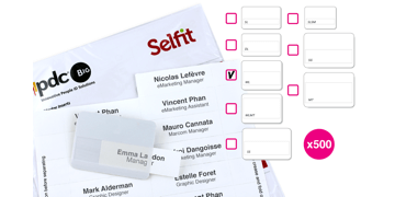 MultiLine Selfit®-Einleger, 75 mm x 24 mm, weiß, 500 Einleger