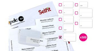 XL Selfit®-Einleger, 86 mm x 24 mm, weiß, 500 Einleger
