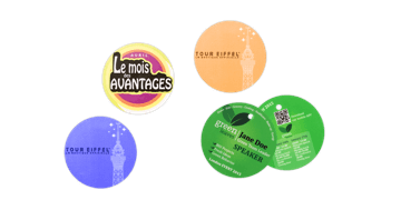 Event Namensschild rund 57 mm (PVC)