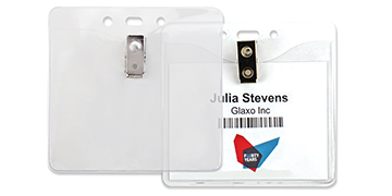 Vinyl-Kartenhalter mit Clip – Einleger 76 mm x 102 mm