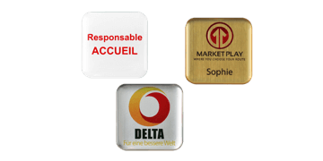 Premium Impress Namensschild, 32 x 32 mm