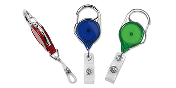Unbewegliches Karabiner-Ausweisjojo – lichtdurchsichtig