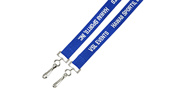 Günstiges, personalisiertes 25 mm breites Schlüsselband für Veranstaltungen mit doppelter Befestigung – Einfarbdruck