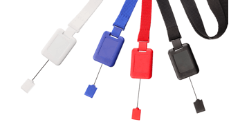 15 mm breites, flaches Schlüsselband mit Sicherheitsverschluss und SlimReel-System