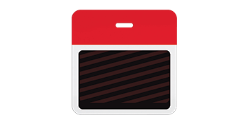 2-teilige Thermo-TEMPBadges zum Anstecken - Hinterer Teil Mit rotem Farbstreifen obe