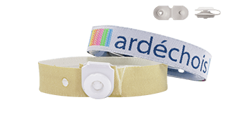 Gewebte Stoff-Armbänder 10mm "Spezielles Camping" mit St Tropez Verschluss