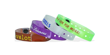 Personalisierte lichtdurchlässige Vinyl-Armbänder, 13 mm