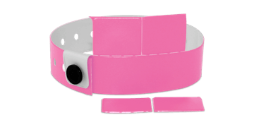 4-Tab Vinyl-Armbänder, 19 mm, day glow pink