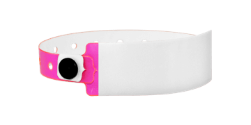 Personalisierte beschreibbare Vinyl-Armbänder, 25 mm, hot pink