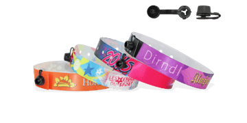 Gedruckte Satin-Armbänder mit rundem Kunststoffverschluss, Nice