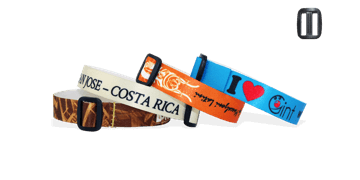Gedruckte weiche Satin-Armbänder mit wiederverwendbarem Kunststoffverschluss, Roma
