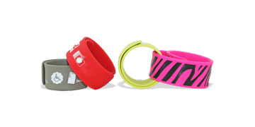 Personalisierte Silikon-Schnapparmbänder, 25 x 230 mm