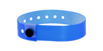 Lichtdurchlässige Medium Vinyl-Armbänder, 19 mm, Blueberry