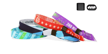 Gewebte Stoff-Armbänder mit flachem Kunststoffverschluss, Berlin