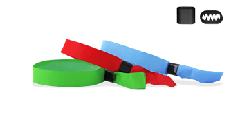 Vorrätige Stoff-Armbänder mit flachem Kunststoffverschluss, Berlin