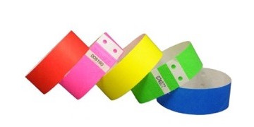 Tyvek-Armbänder 25 mm, vorgedruckt mit Serien-Nummerierung - Box mit 1000 Stück